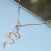 Andelaisi Punk Snake Choker Necklace Retro Serpent Snake Pendant Necklace Chain Gold Snake Chain Necklace Stereoscopic Snake Necklaces Jewelry for Women view 4