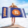 XOZOTY Personalized Blue Basketball Player Name Beach Towel with Name Summer Yoga Mat for Sport Baketball Baseball Gift 30 x 60 inches,2 Sides Printed view 1