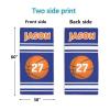 XOZOTY Personalized Blue Basketball Player Name Beach Towel with Name Summer Yoga Mat for Sport Baketball Baseball Gift 30 x 60 inches,2 Sides Printed view 3