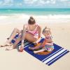 XOZOTY Personalized Blue Basketball Player Name Beach Towel with Name Summer Yoga Mat for Sport Baketball Baseball Gift 30 x 60 inches,2 Sides Printed view 4