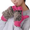 ERFV Cold Weather Gloves For Women Knitted Warm Cartoon Hedgehog Winter Fleece Cotton Thick Finger Gloves Insulation Mittens view 2