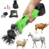 XYEJL Brushless Electric Sheep Shears 200W Wool Scissors Professional Cordless Animal Clippers Rechargeable Lithium Battery Sheep Shearing Machine, for Horse Cattle Goat Alpaca,GrassGreen-220V view 1