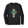 Irish Celtic Knot Christian Cross Ireland Flag Shamrock Long Sleeve T-Shirt view 1
