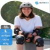 SKATEWIZ Knee and Elbow Pads Adult - Impact Size L Blue - Skating Protective Gear Adult - Wrist Guards for Skating Scooter Roller Skates Skateboard - Ice Skates Men view 2