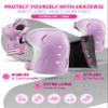 SKATEWIZ Knee and Elbow Pads for Kids 8-14 - Impact Size S Pink White - Knee Pads for Kids - Wrist Guards for Skating Scooter Roller Skates Skateboard - Ice Skates Ages 6-12 view 3