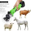 XYEJL Sheep Shears, 200W Brushless Professional Rechargeable Electric Sheep Shears for Shaving Fur Wool in Sheep, Goats, Cattle, Farm Livestock Pet, Animal Hair Clipper,DarkGreen-110V view 2