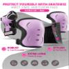 SKATEWIZ Knee and Elbow Pads for Kids 8-14 - Impact Size S Pink Black - Knee Pads for Kids - Wrist Guards for Skating Scooter Roller Skates Skateboard - Ice Skates Ages 6-12 view 3
