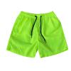 Sinzelimin Men's Quick-Dry Swim Trunks Holiday Casual 5'' Beach Shorts Drawstring Pocket Solid Candy Color Swimsuit Swimwear Fluorescent Green view 1