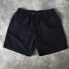 Sinzelimin Men's Quick-Dry Swim Trunks Holiday Casual 5'' Beach Shorts Drawstring Pocket Solid Candy Color Swimsuit Swimwear Black view 2