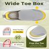 FitVille Plantar Fasciitis Shoes for Men Wide Orthopedic Shoes for Foot Pain Relief - BriskWalk (9 Wide, Grey) view 3