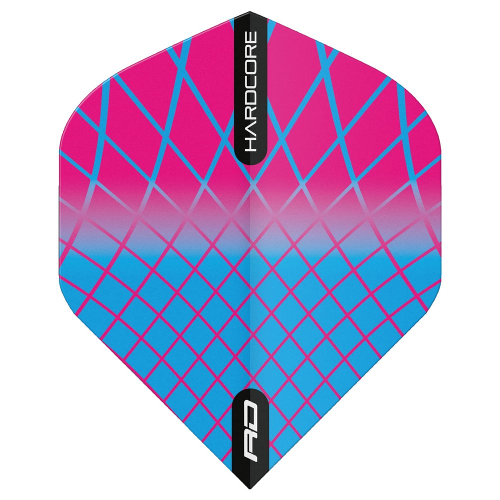 RED DRAGON Hardcore Radical Harlequin Dart Flights - 4 Sets Per Pack (12 Dart Flights in Total)