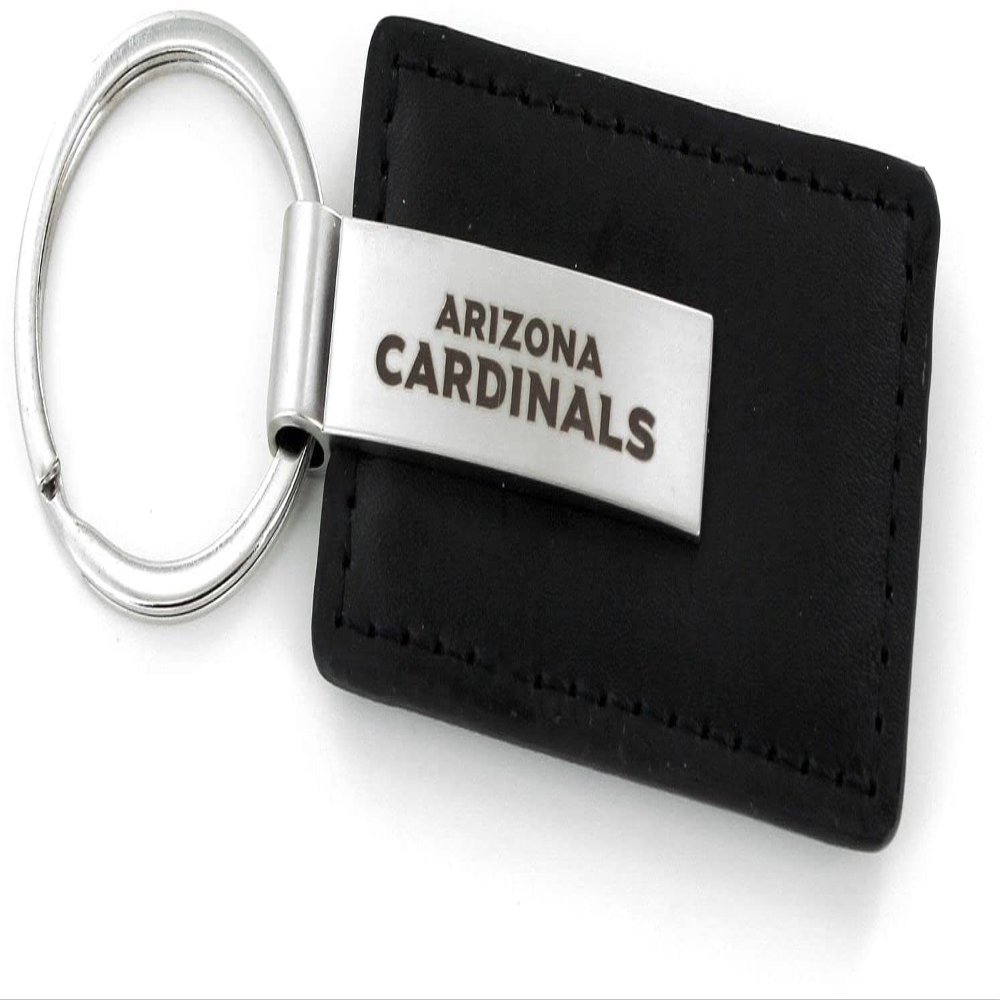Aminco NFL Arizona Cardinals Leather Keychain with Laser Engraved Logo
