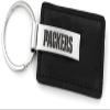 Aminco NFL Green Bay Packers Leather Keychain with Laser Engraved Logo