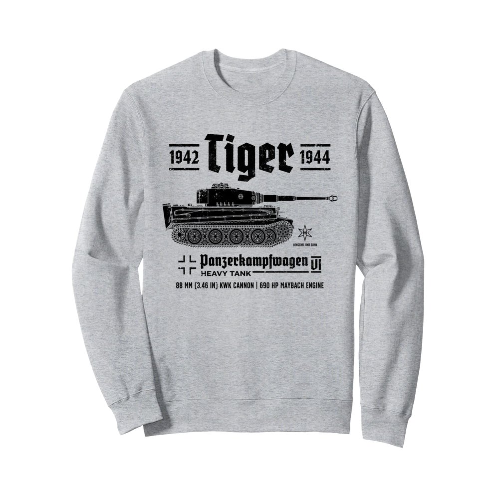 Tiger Panzer PzKpfw VI Second World War Vintage Sweatshirt