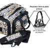Exos Tactical Range Bag - Medium Size Range Bag for Shooting - Gun Case for Handguns, Ammo Storage, Tactical Backpack, Molle Webbing, Free Subdued USA Patch, Designed in the USA (Black Leapord) view 3