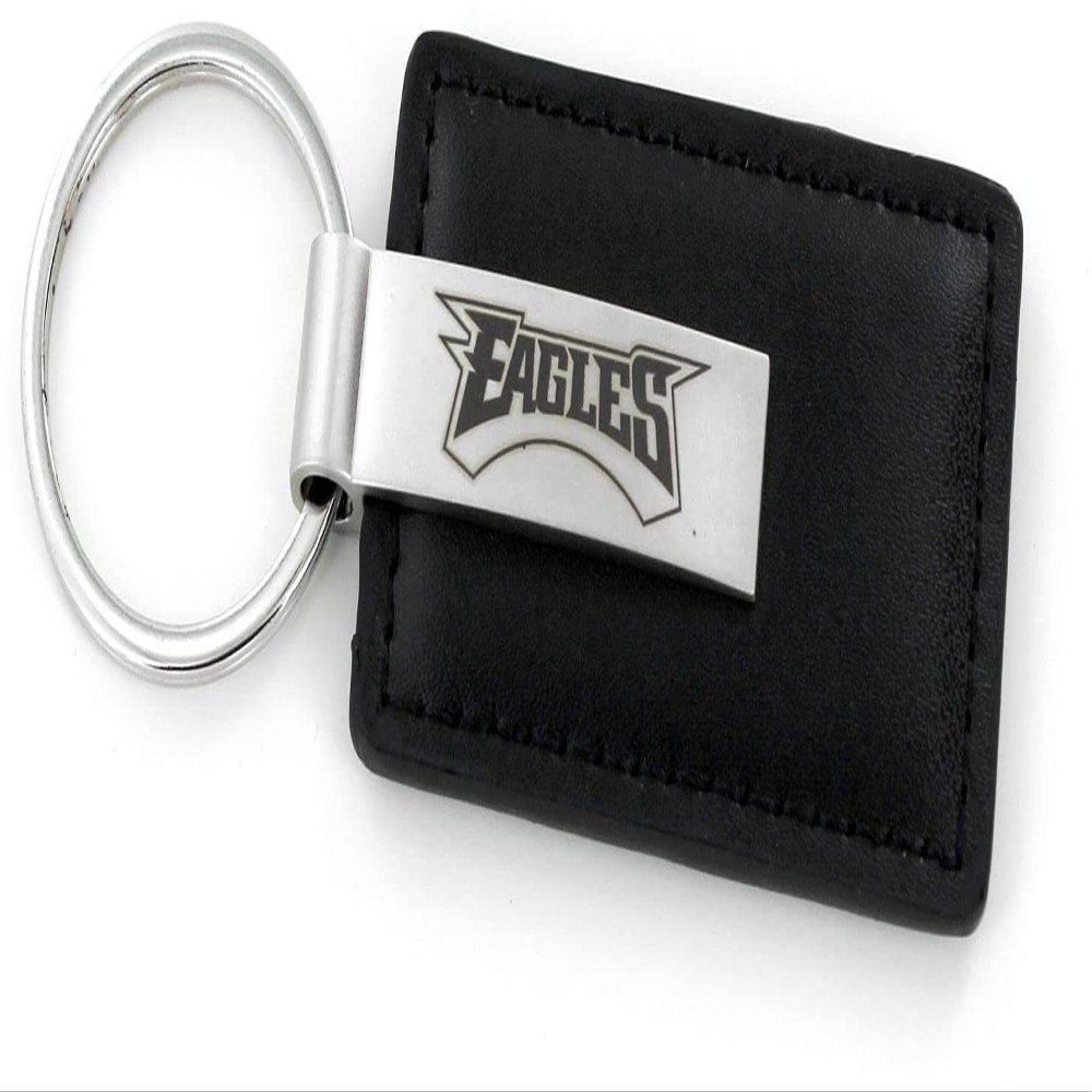 Aminco NFL Philadelphia Eagles Leather Keychain with Laser Engraved Logo