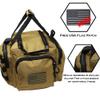 Exos Tactical Range Bag - Medium Size Range Bag for Shooting - Gun Case for Handguns, Ammo Storage, Tactical Backpack, Molle Webbing, Free Subdued USA Patch, Designed in the USA (Coyote Tan) view 4