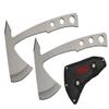 SZCO Supplies 9.5" Throwing Axes Set, 2-Piece Stainless Steel Hatchets with Nylon Sheath for Outdoor Sports, Axe Throwing, Target Practice, and Survival Tools view 1