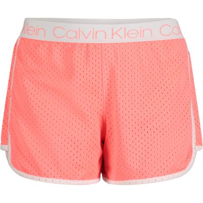 Calvin Klein Girls' Performance Running Shorts, Quick-Drying Mesh, Elastic Waistband & Pull-On Style, Jolt Pink, 8-10