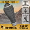 Browning Camping Denali -30 Mummy Sleeping Bag, Charcoal/Gray view 4