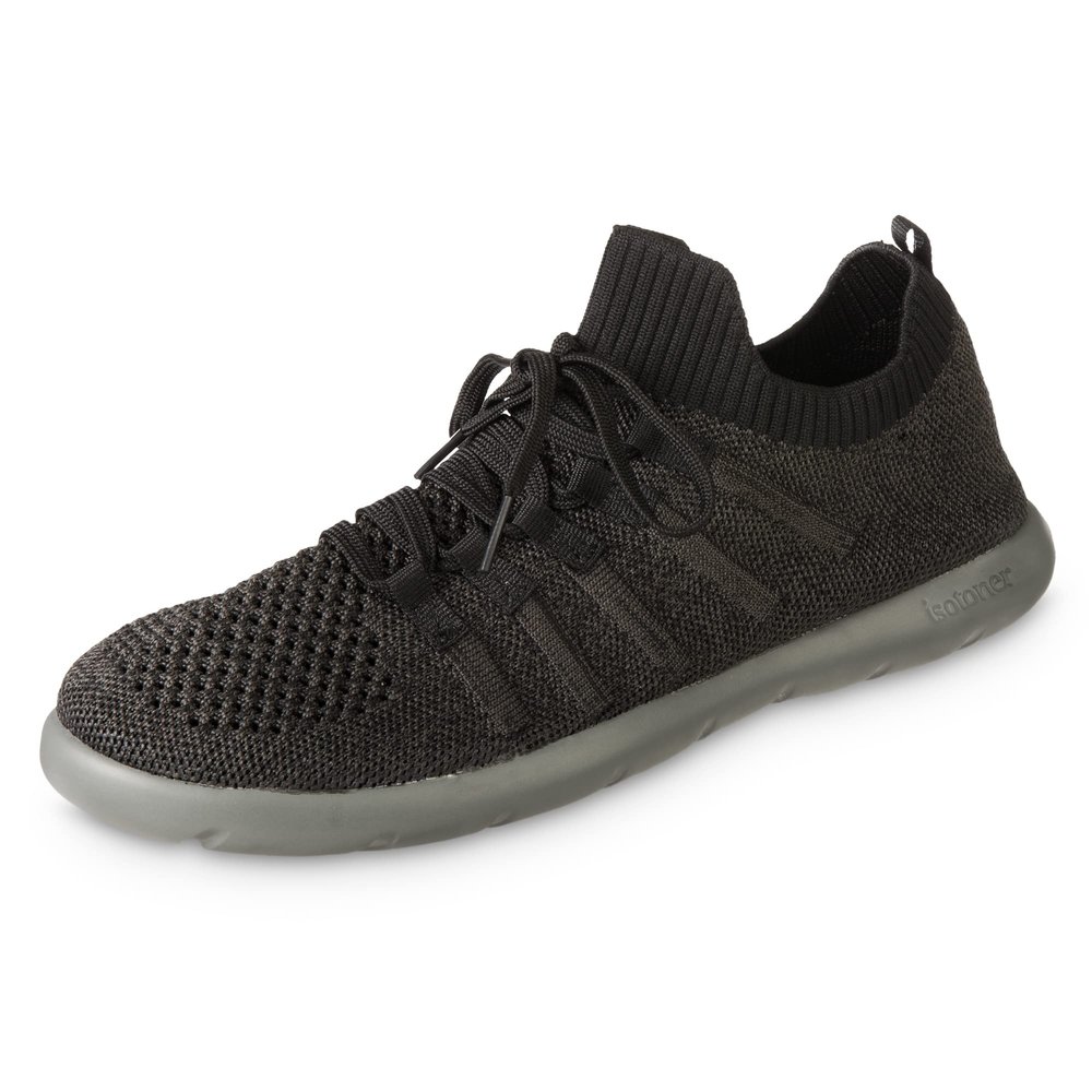 isotoner Zenz Mens Lace Up Slippers, Lightweight Sport Knit Summer Slip-Ons