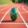 RT Green 4k turned iron shot put. Skillfully made. Meets all IAAF specifications. Lathe turned to 103mm. Regularly seen in top competition. Increase your personal record with this proven medal winner. view 3