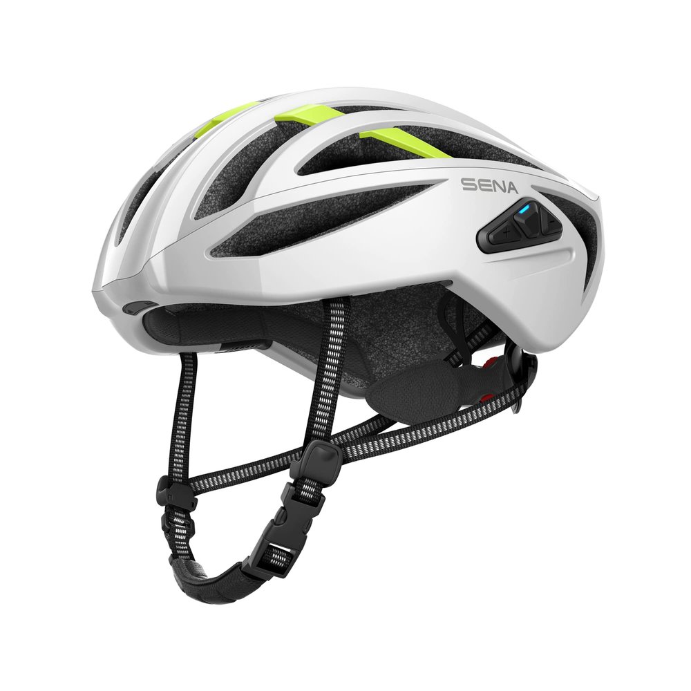 Sena R2 EVO Road Cycling Bluetooth Helmet Integrated Mesh Intercom System (Matte White, Large)