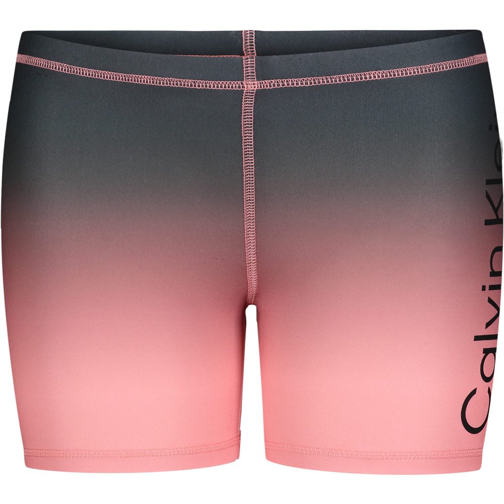 Calvin Klein Girls' Performance Bike Shorts, Soft & Stretchy with Flat Waistband & Snug Fit, Pink Ombre, 8-10