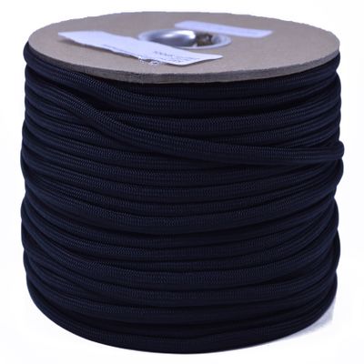 250 Foot Spool of Black 550 lb Cord Type III Paracord