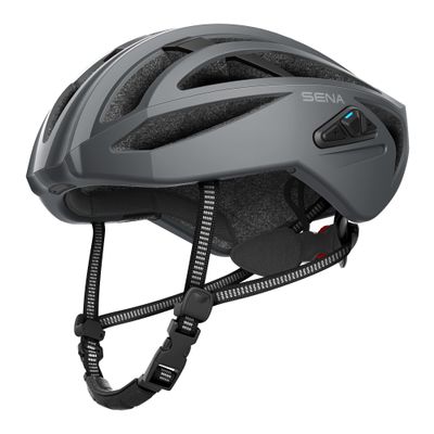 Sena R2 EVO Road Cycling Bluetooth Helmet Integrated Mesh Intercom System(Matte Gray, Small)