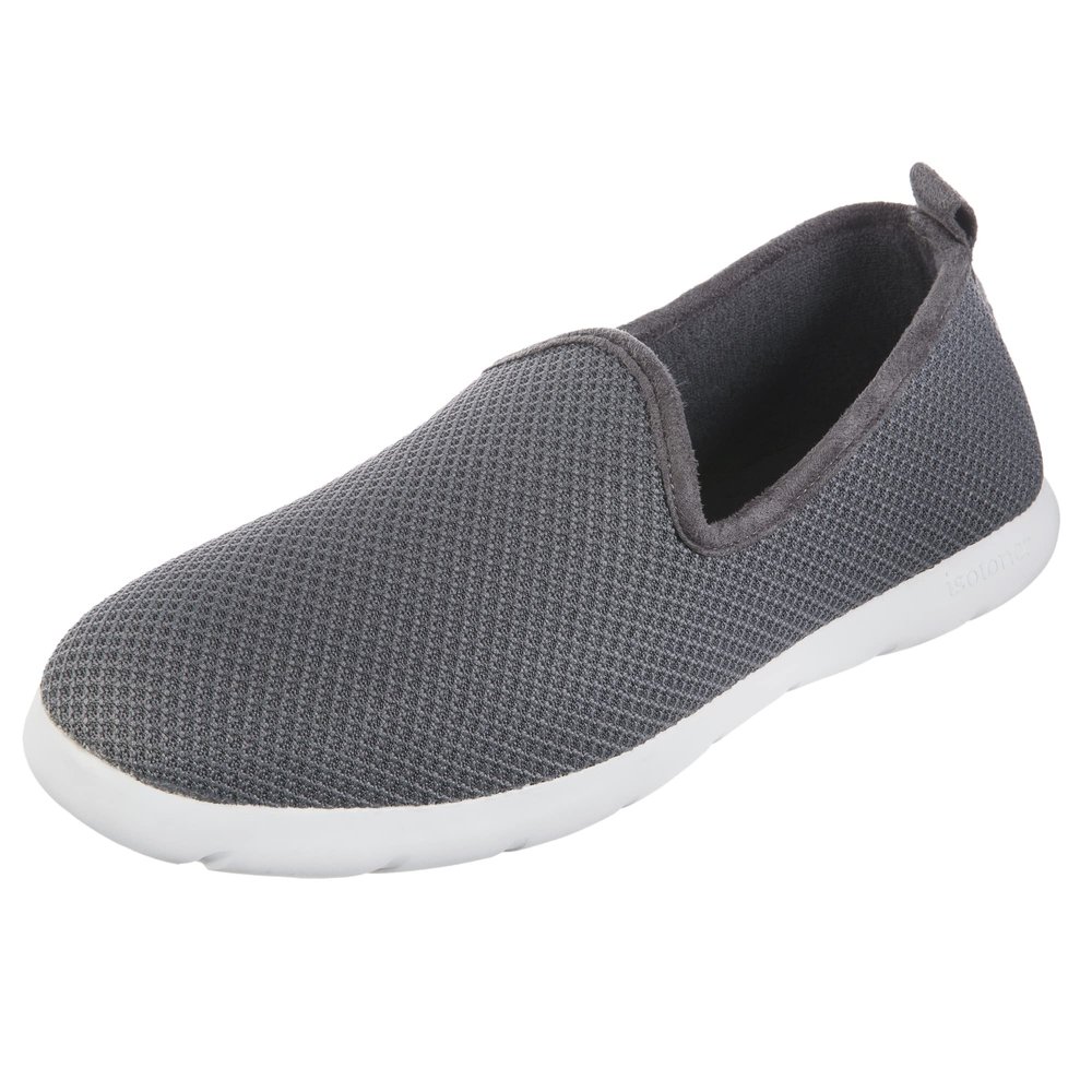 isotoner mens Sport Knit Indoor/Outdoor Closed Back Slipper, Mineral, 9 US
