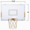 Franklin Sports Mini Basketball Hoop - Premium Gold Chrome Wall Mounted Backboard Mini Hoop with Rim + Net - Ball Included - Perfect Bedroom Accessory view 2