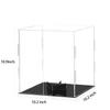 Basketball Display Case Clear Acrylic Glass Cube Assemble Countertop Box Soccer Frame with Sports Protection with Black Stand Holder view 4