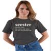 Go All Out Large Heather Black Adult Seester Like A Sister Only Cooler T-Shirt view 2