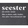 Go All Out Large Heather Black Adult Seester Like A Sister Only Cooler T-Shirt view 4