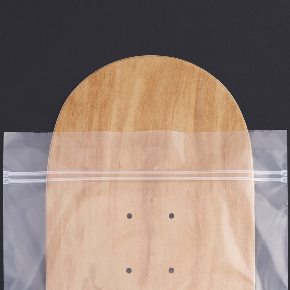 [New] (20 PCS) Skateboard Bags  Acid-Free Premium Reclosable Resealable Reusable Protective Double Zipper-seal Poly Bag, One size fits all 11x 36 sleeves to safely store decks and boards by Arkorus