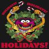 Disney Muppets Animal Holiday Girls Short Sleeve Tee Shirt Black view 2