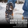 GGS Ice Cleats for Shoes & Boots  Non-Slip, Mid-Sole Spikes with Adjustable Strap for Traction in Snow and Ice, Winter Hiking, Fishing, Walking, and Climbing, One Size view 2