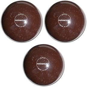 BuyBocceBalls - EPCO Duckpin Bowling Balls - - (5 inch- 3lbs. 8 oz.) Pack of 3 - Speckled House Ball - Brown - Made in USA