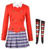 Weixu The Musical Rock Cosplay Costume Red School Uniform Dress Halloween Outfit for Women L view 1