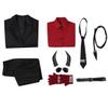 Weixu Cosplay Costume Uniform Blazer Shirt Pants Full Set with Tail Tie Glasses Halloween Outfit for Men S view 3
