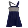 Linjinx Women's Mesh Color Block Lyrical Ballet Leotard Dresses Modern Contemporary Dance Costume Navy Blue Large view 4
