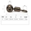 Alomejor Fishing Rolling Swivel Alloy Brass Swivels Nickle Rolling Solid Rings Triple Swivel Cross Line Fishing Connectors(Small) view 2