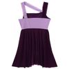 Linjinx Women's Mesh Color Block Lyrical Ballet Leotard Dresses Modern Contemporary Dance Costume Violet Large view 4