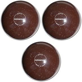 BuyBocceBalls - EPCO Duckpin Bowling Balls - - (5 inch- 3lbs. 10 oz.) Pack of 3 - Speckled House Ball - Brown - Made in USA