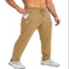 G Gradual Men's Sweatpants with Zipper Pockets Tapered Joggers for Men Athletic Pants for Workout, Jogging, Running (Dark Khaki, Large) view 1