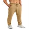 G Gradual Men's Sweatpants with Zipper Pockets Tapered Joggers for Men Athletic Pants for Workout, Jogging, Running (Dark Khaki, Large) view 2