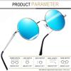 Joopin Hippie Round Sunglasses Polarized UV Protection Circular Shades for Men Women Circle Sun Glasses Costume (Mirrored Blue + Black) view 4