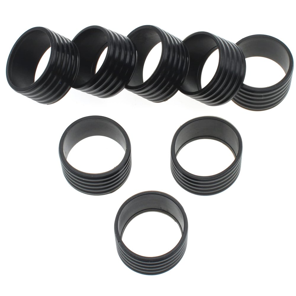 FDXGYH 8 Pcs Tennis Racquet Grips Tennis Racket Grip Band Rubber Ring with Non-Slip Badminton Tennis Absorbent Overgrip in Place, Black
