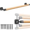 Dolibest Space Saver, 3 ft Ballet Barre, Wall Mounted Traditional Wood Ballet Barre System Stretch/Dance for Home Barre Workout Equipment, Height Adjustable, for Kids and Adults view 1
